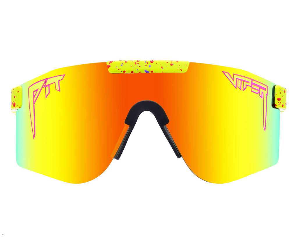 Pit Viper The 1993 Polarized Double Wide Sunglasses Yellow | UK BGHMOU-650