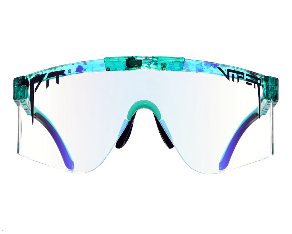 Pit Viper The Baja Blaster 2000s Sunglasses Turquoise | UK EZRKSY-869